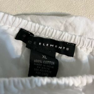 Sundress. Elements brand. White.  Sleeveless. Ruffled neckline. Size XL.
